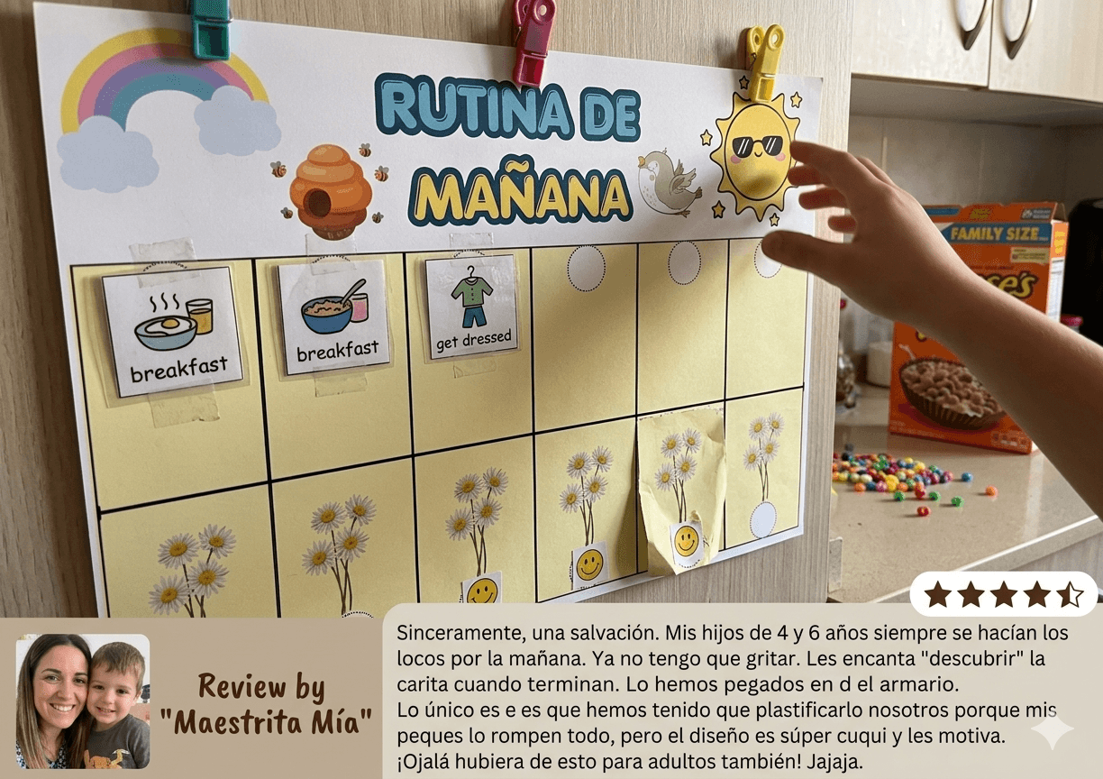 Niño usando tablero