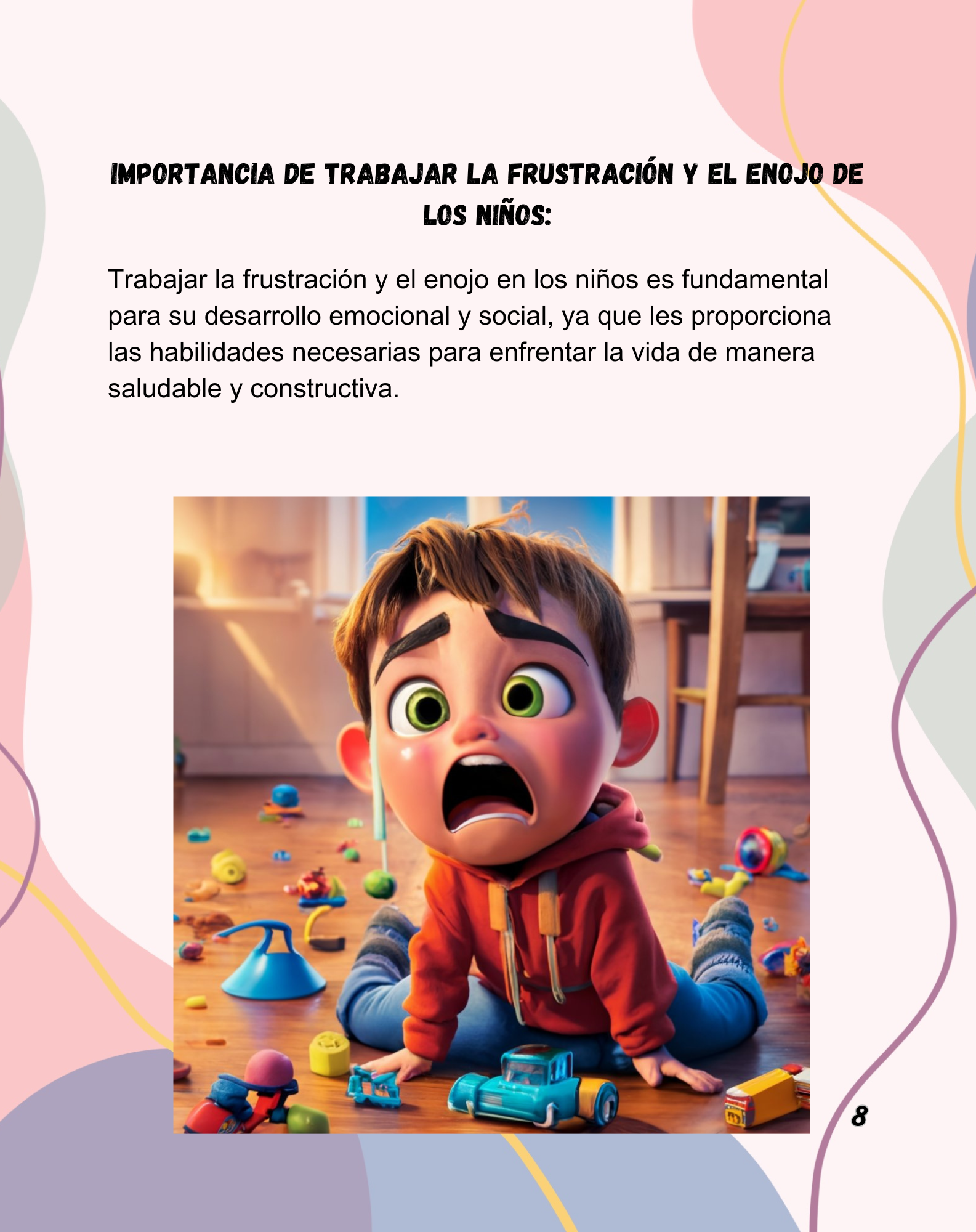 Padre y niño usando libro control de la ira